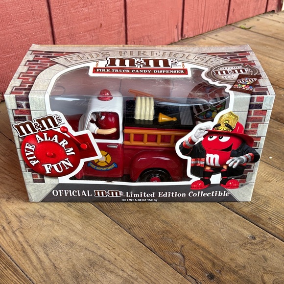 M&M'S Firehouse Red Candy Dispenser Limited Edition Collectible - Picture 1 of 8